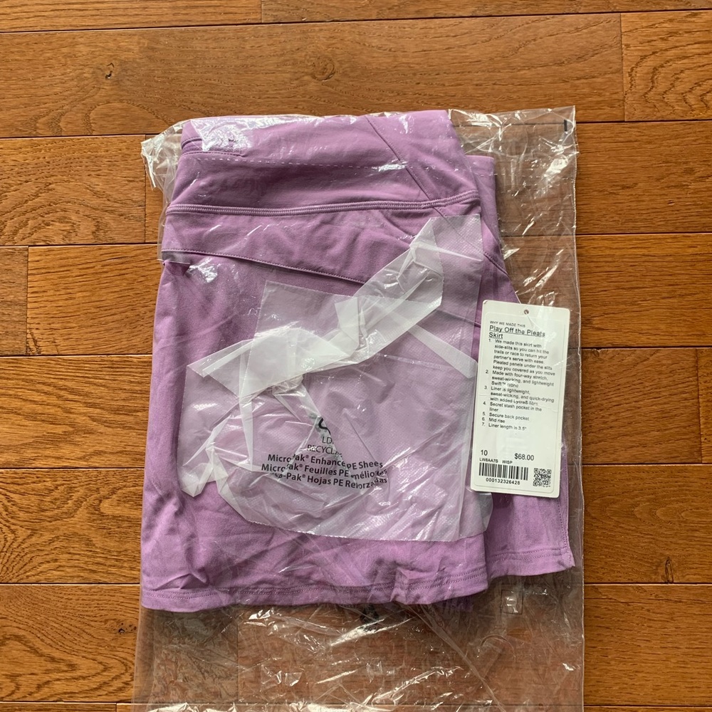 🌸LULULEMON PLAY OFF THE PLEATS SKIRT-WISTERIA-12🌸 - Picture 8 of 10